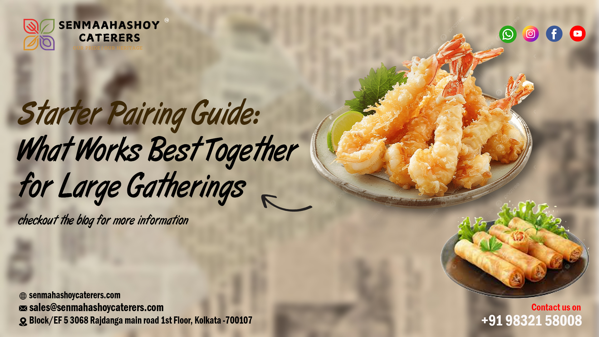 Starter Pairing Guide for Kolkata Event Catering